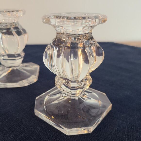 Vintage Gorham Set Full Lead Crystal Candle Stick Holders Made in West Germany - Picture 5 of 15